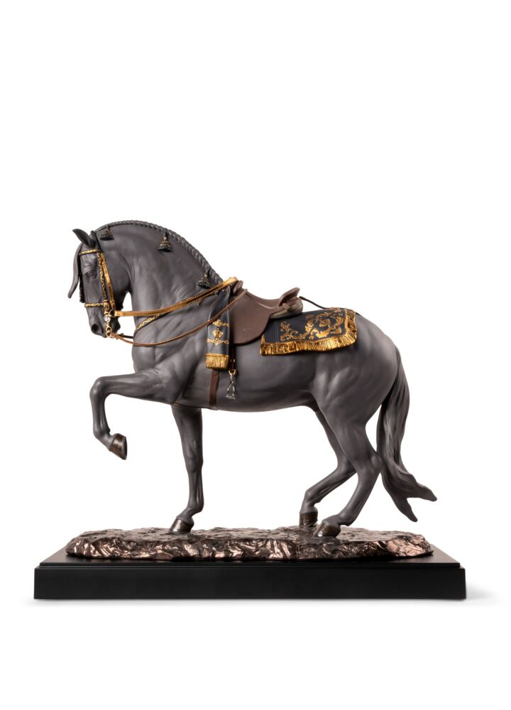 Spanish pure breed Sculpture. Black. Limited Edition in Lladró