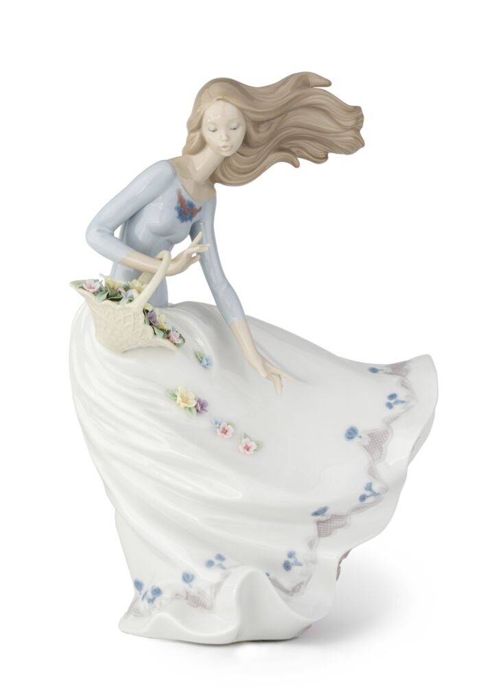 Petals of The Wind Woman Figurine in Lladró