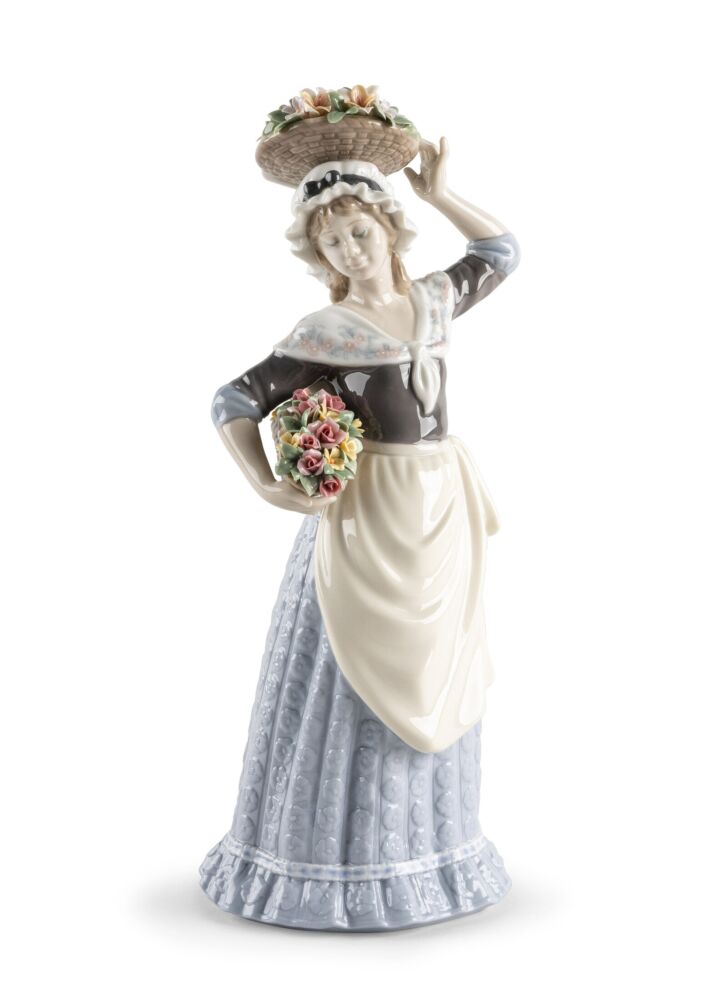Scultura Raccolta di fiori in Lladró