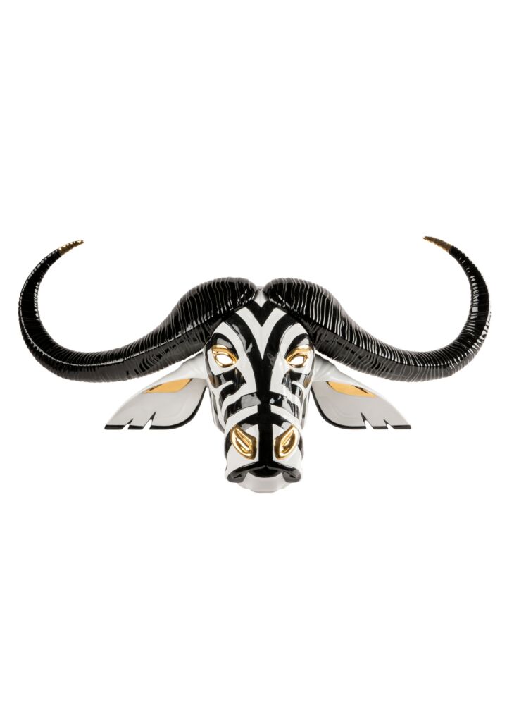 Maschera bufalo. Nero e oro in Lladró