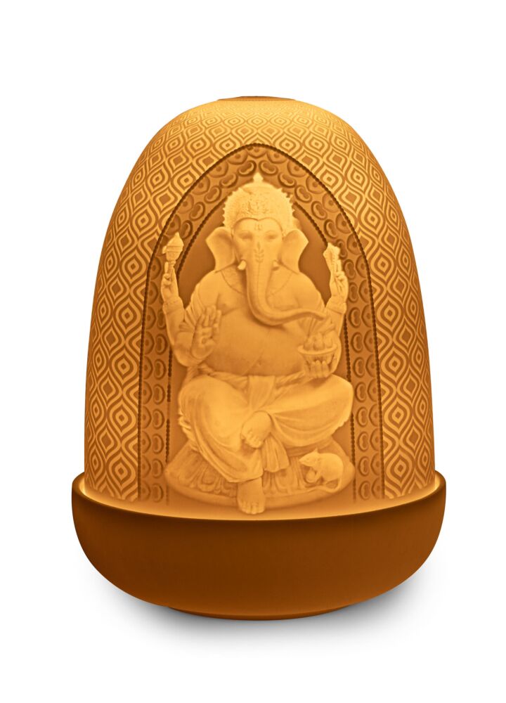 Lord Ganesha & Goddess Lakshmi Dome table lamp in Lladr&oacute;