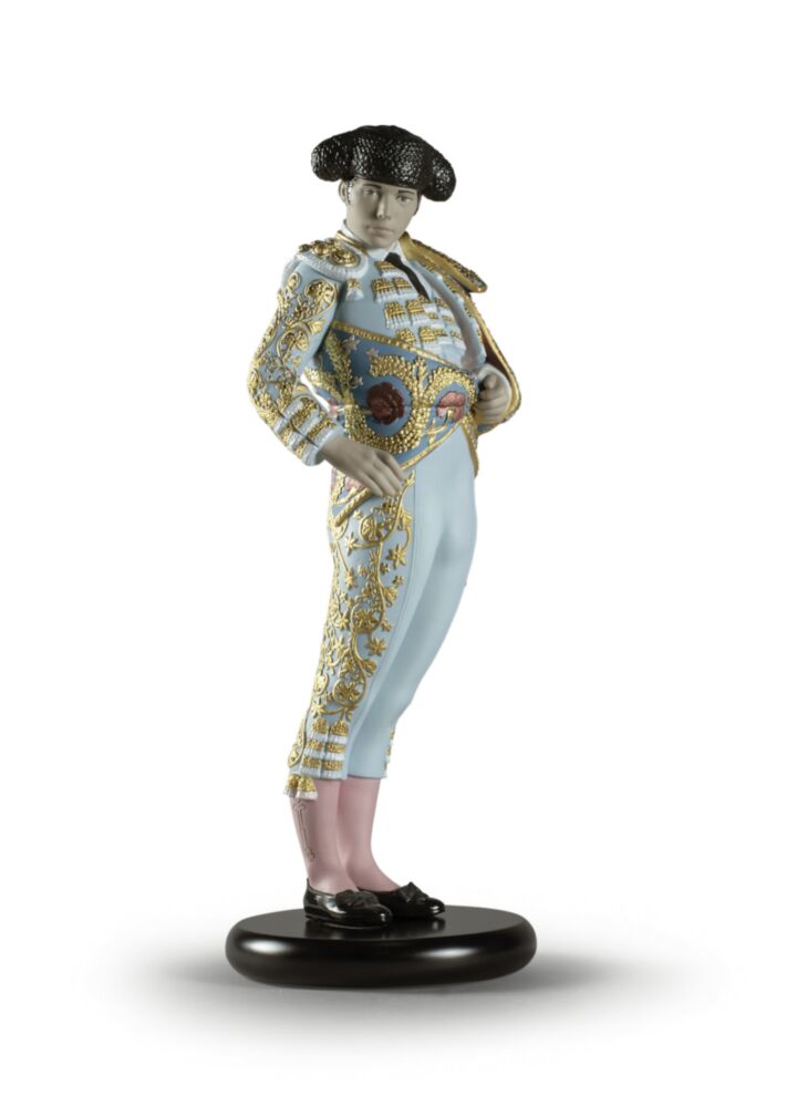 Bullfighter Sculpture. Blue. Limited Edition in Lladró