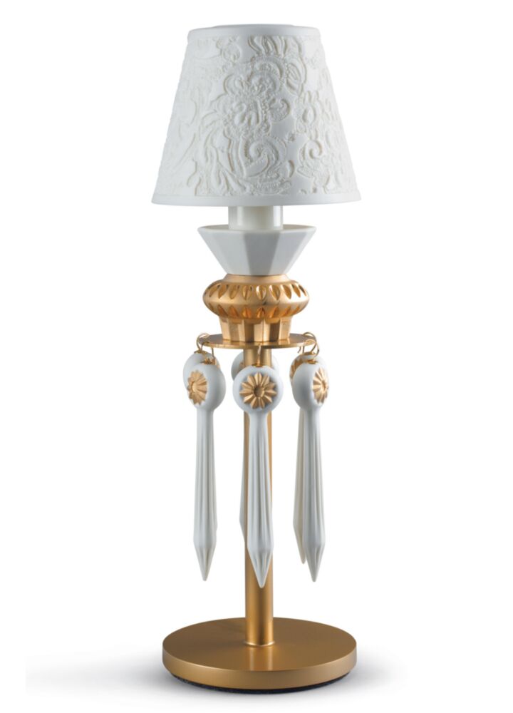 Belle de Nuit Lithophane Table Lamp with Tears. Golden Luster (CE) in Lladró