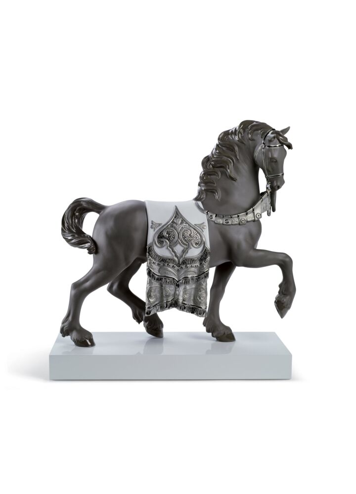 Escultura Caballo cortesano. Lustre plata en Lladró