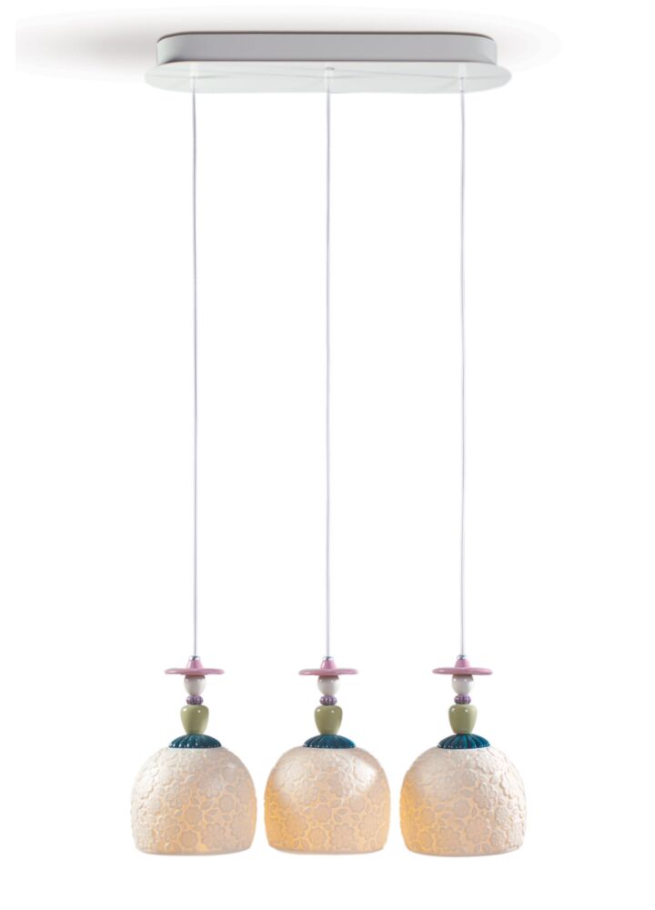 Mademoiselle Lineal Canopy 3 Lights Gazing at The Ocean Ceiling Lamp (CE/UK/CCC) en Lladró