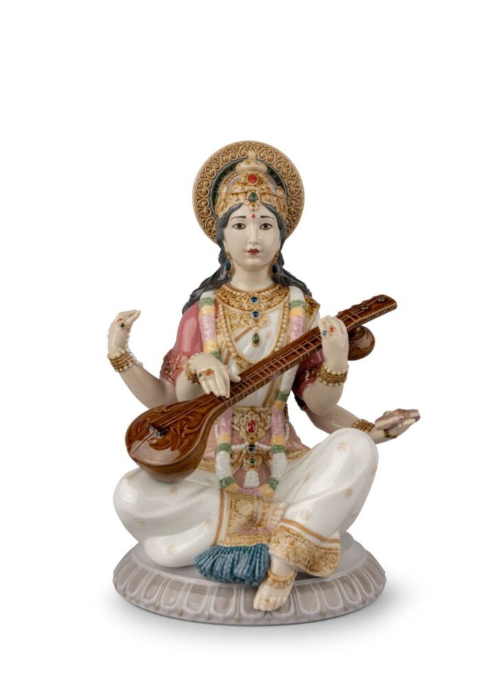 Figurina Dea Saraswati in Lladró