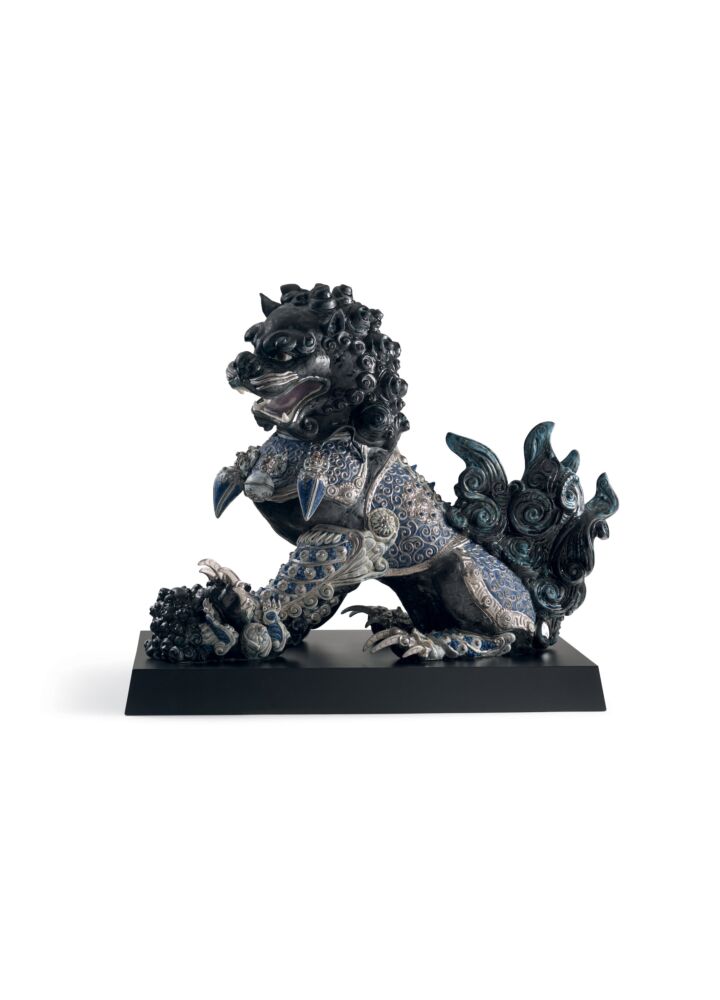 Escultura Leona guardián. Negro. Serie limitada en Lladró