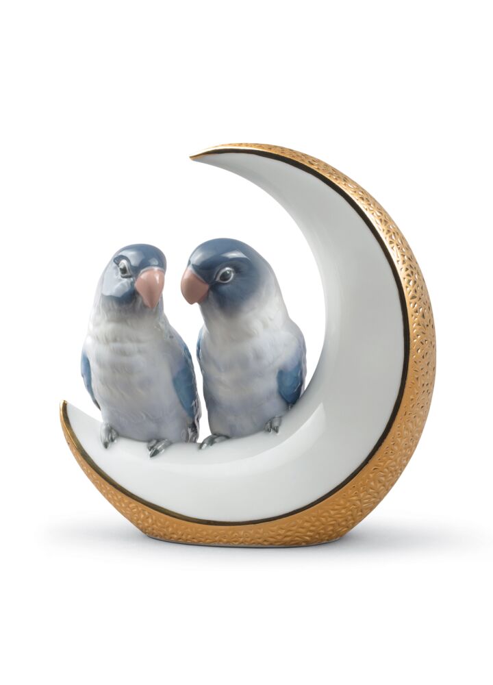 Figurina uccelli Prendimi la luna. Lustro oro in Lladró
