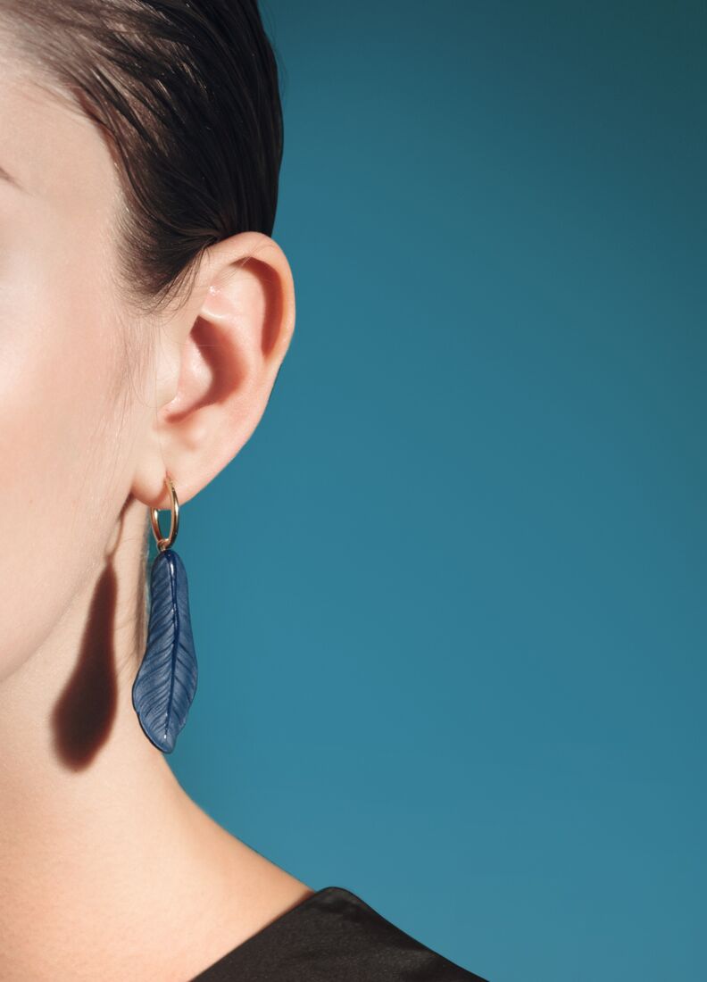 Paradise wings creole earrings, 1 of 4