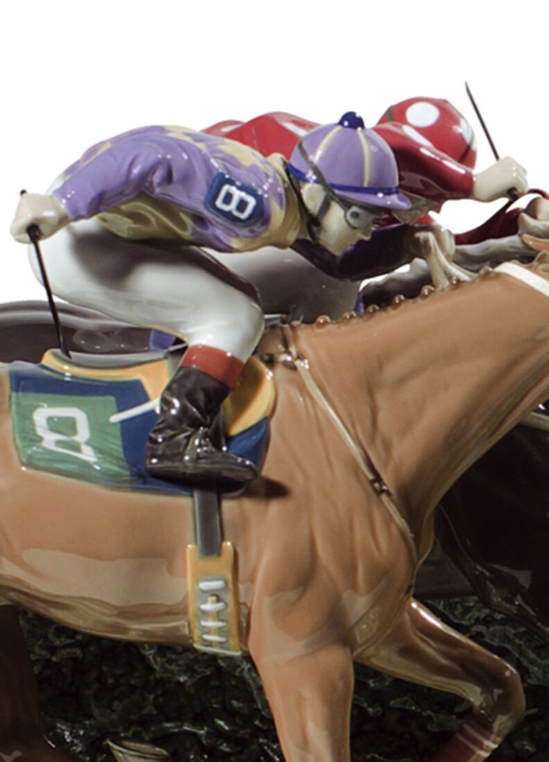 At The DerBy Horses Sculpture. Limited Edition, 1 of 7