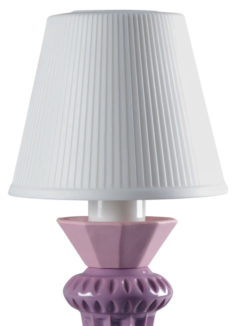 Lámpara de mesa con litofanía y lágrimas Belle de Nuit. Rosa (US), 1 de 5