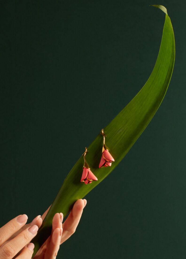 Set Heliconia Coral 2 Piezas, 1 de 6