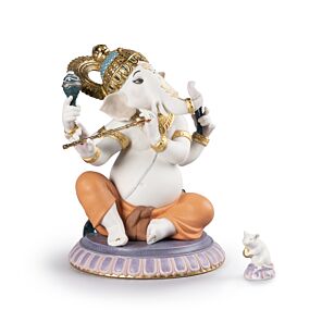 Figurina Ganesha con bansuri. Edizione limitata in Lladró