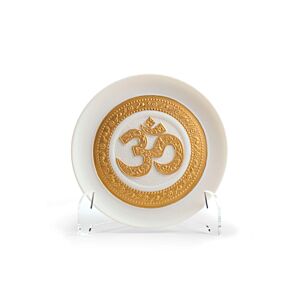 Om Decorative Plate. Golden Lustre in Lladró