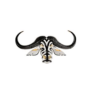 Maschera bufalo. Nero e oro in Lladró