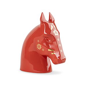 Scultura Il Cavallo. Rosso - oro in Lladró