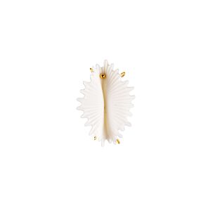Actinia Big Earring. White and Golden luster in Lladró