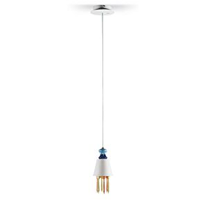 Lampadario Belle de Nuit con litofania e lacrimee in Lladró