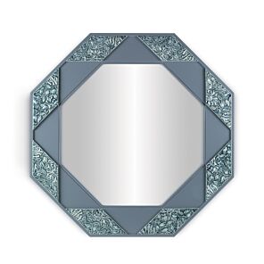 Eight sided mirror (blue) in Lladró
