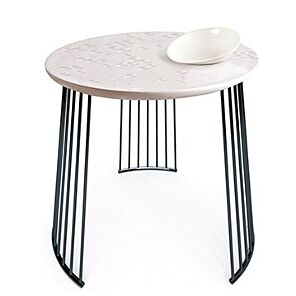 Frost Moment Table. With bowl. Black metal in Lladró