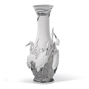 Heron's Vase I (Re-Deco/Silver) in Lladró