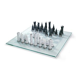 Chess Set. Silver Lustre in Lladró